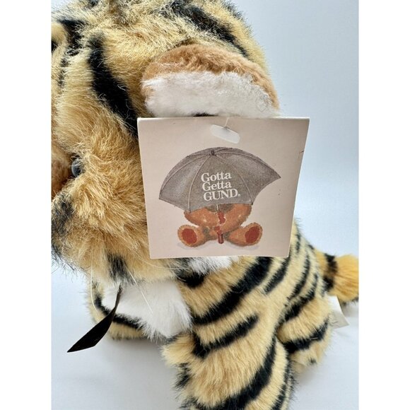 Vintage Gund Tomba Tamba Tiger Striped 9" Plush 1982 #9017 w Tag - Picture 5 of 7